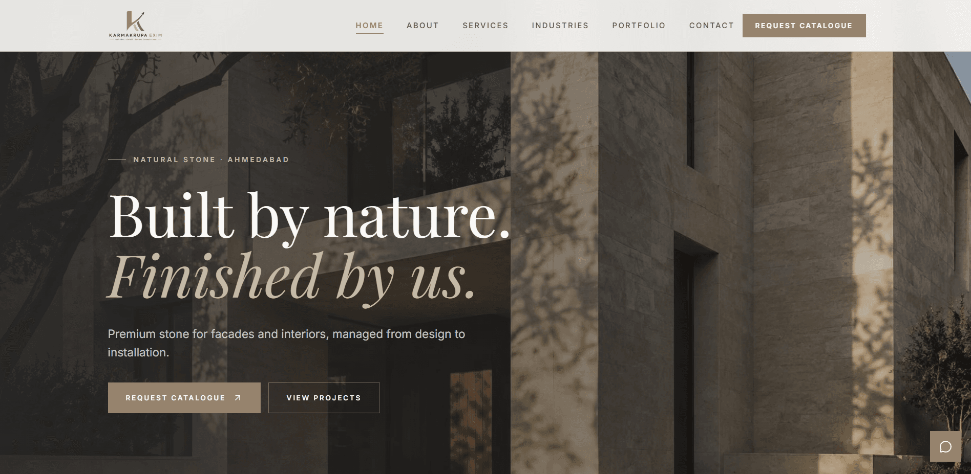 Karma Krupa Exim live website showcase