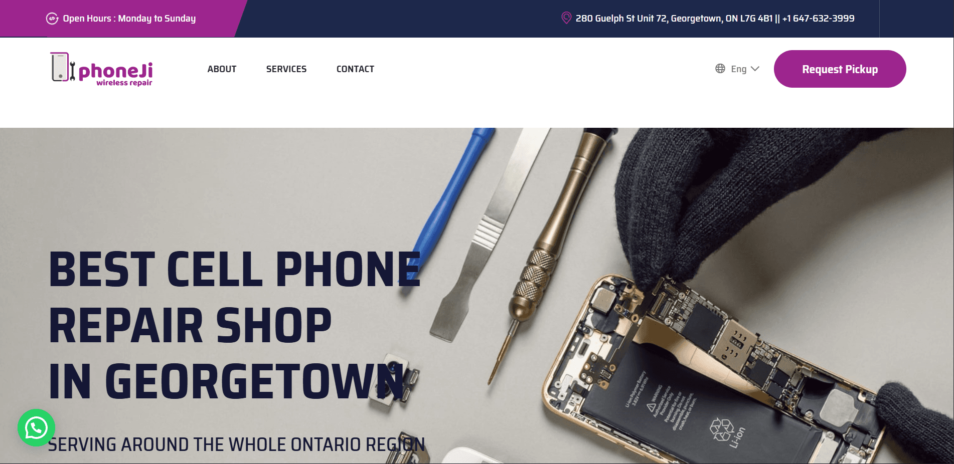 Phoneji Wireless live website showcase