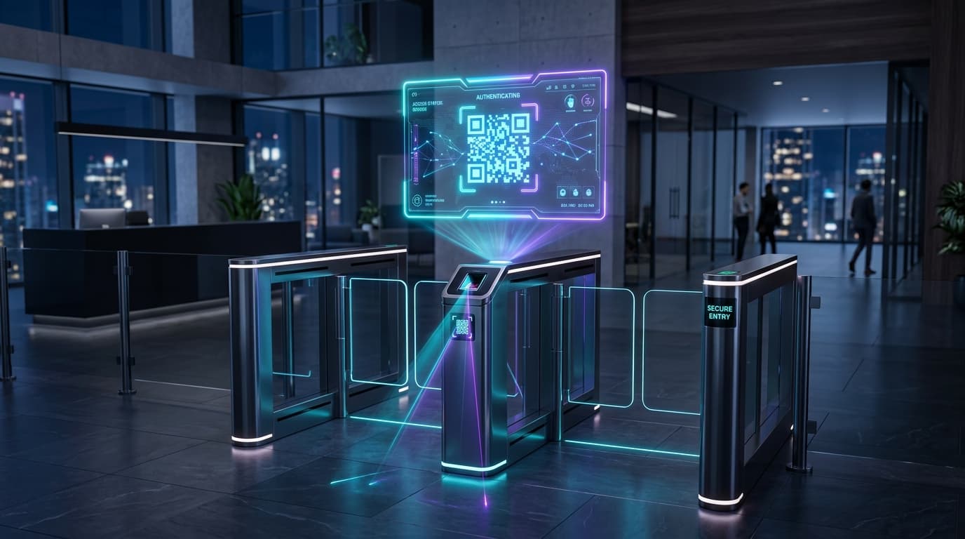 Security QR Entry System Hardware Turnstile Integration